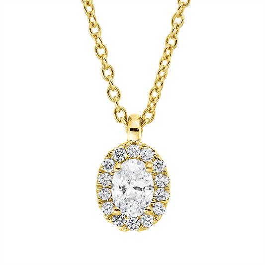 Solitaire mit Besatz Collier - 4P080