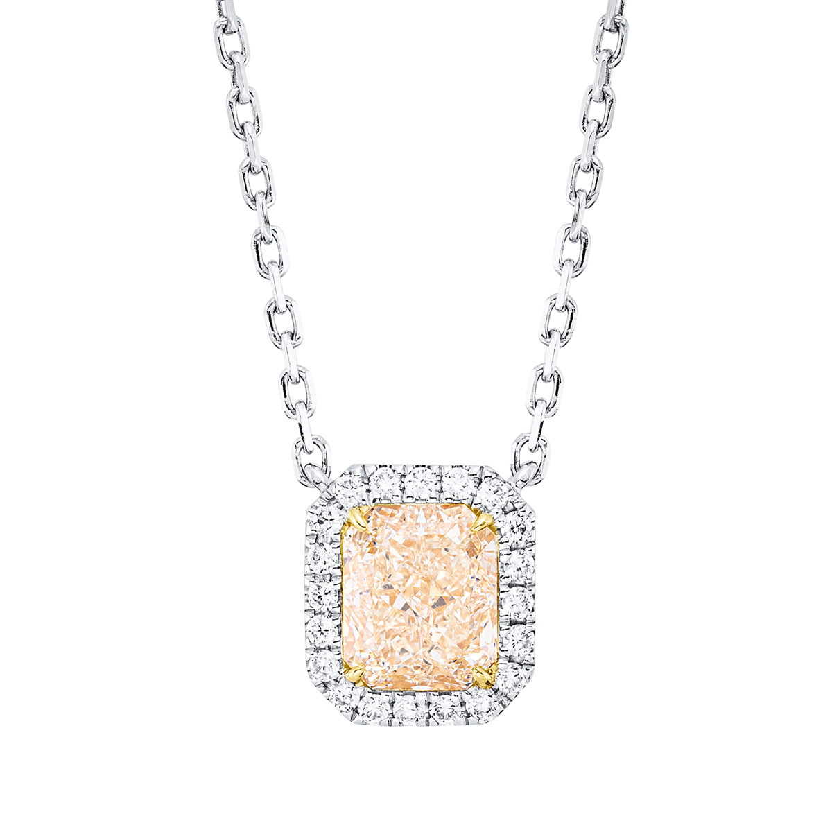 Farbiger Diamant Collier - 4P203