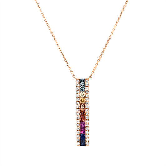 Rainbow & Multicolor Collier - 4P369