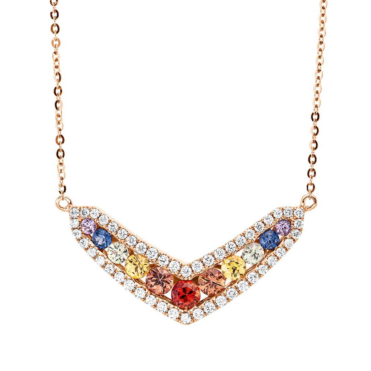 Rainbow & Multicolor Collier - 4P399