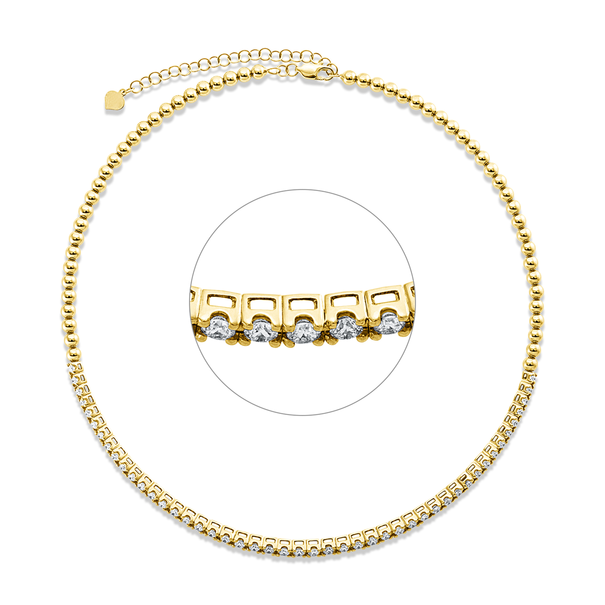 Mehrfachsteinbesatz Collier - 4P837
