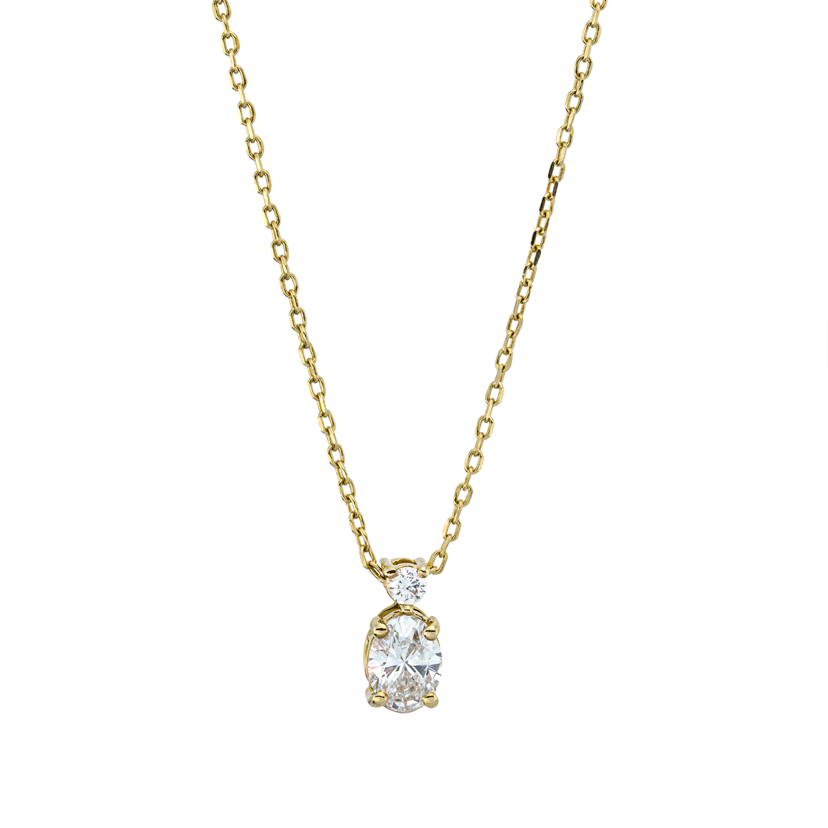 Solitaire mit Besatz Collier - 4Q118