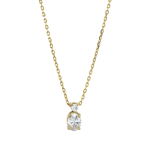 Solitaire mit Besatz Collier - 4Q118