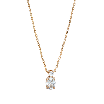 Solitaire mit Besatz Collier - 4Q118
