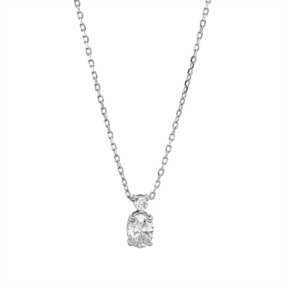Solitaire mit Besatz Collier - 4Q118