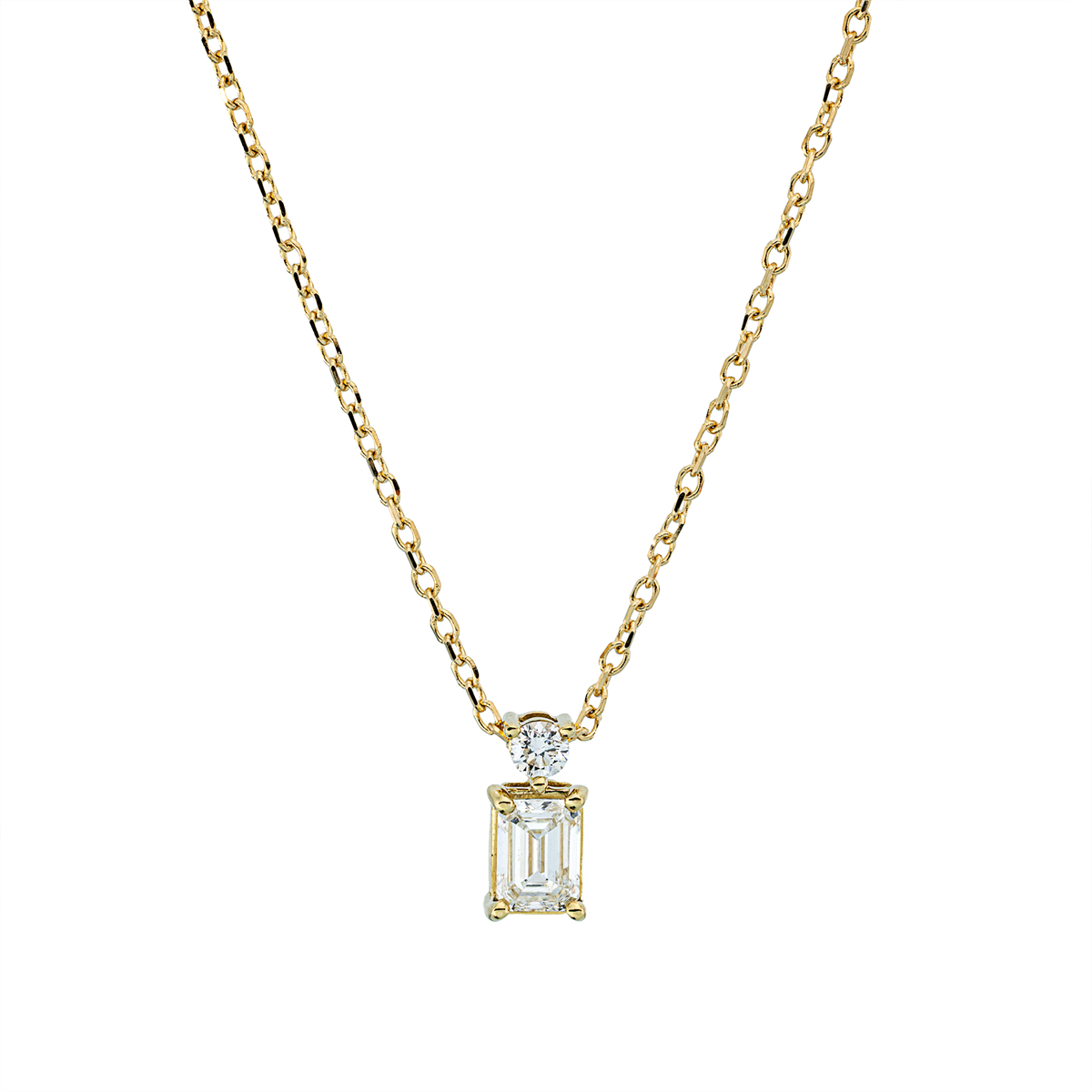 Solitaire mit Besatz Collier - 4Q120