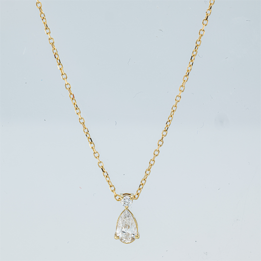 Solitaire mit Besatz Collier - 4Q121