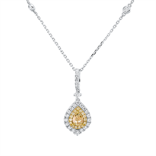 Farbiger Diamant Collier - 4Q391