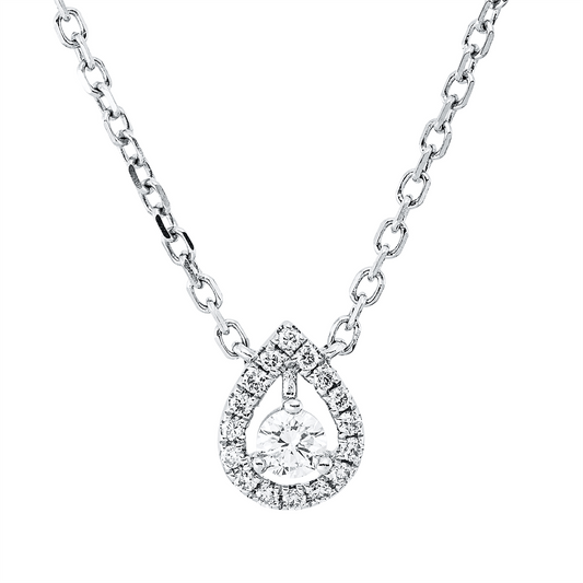 Solitaire mit Besatz Collier - 4Q400