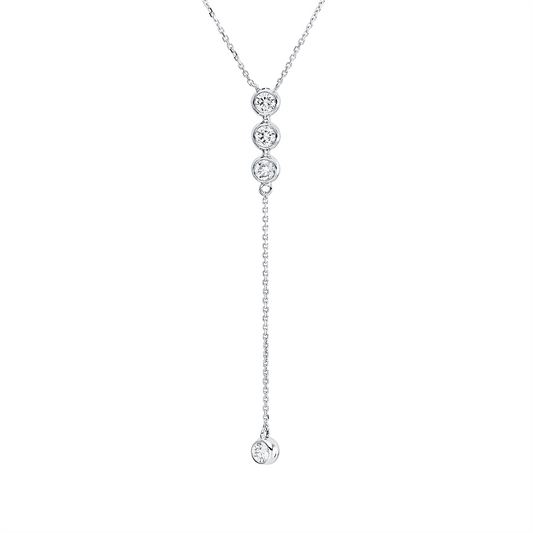 Mehrfachsteinbesatz Collier - 4Q496