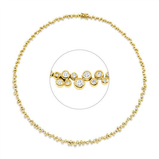 Mehrfachsteinbesatz Collier - 4Q503