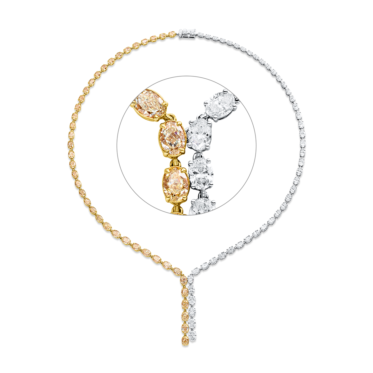 Farbiger Diamant Collier - 4Q644