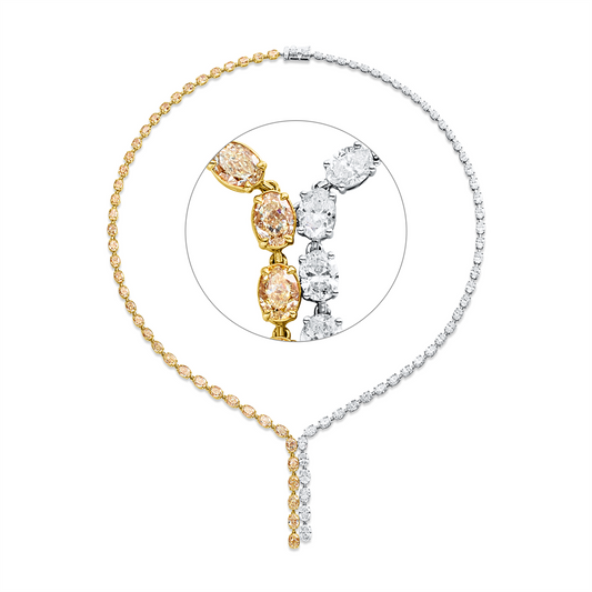 Farbiger Diamant Collier - 4Q644