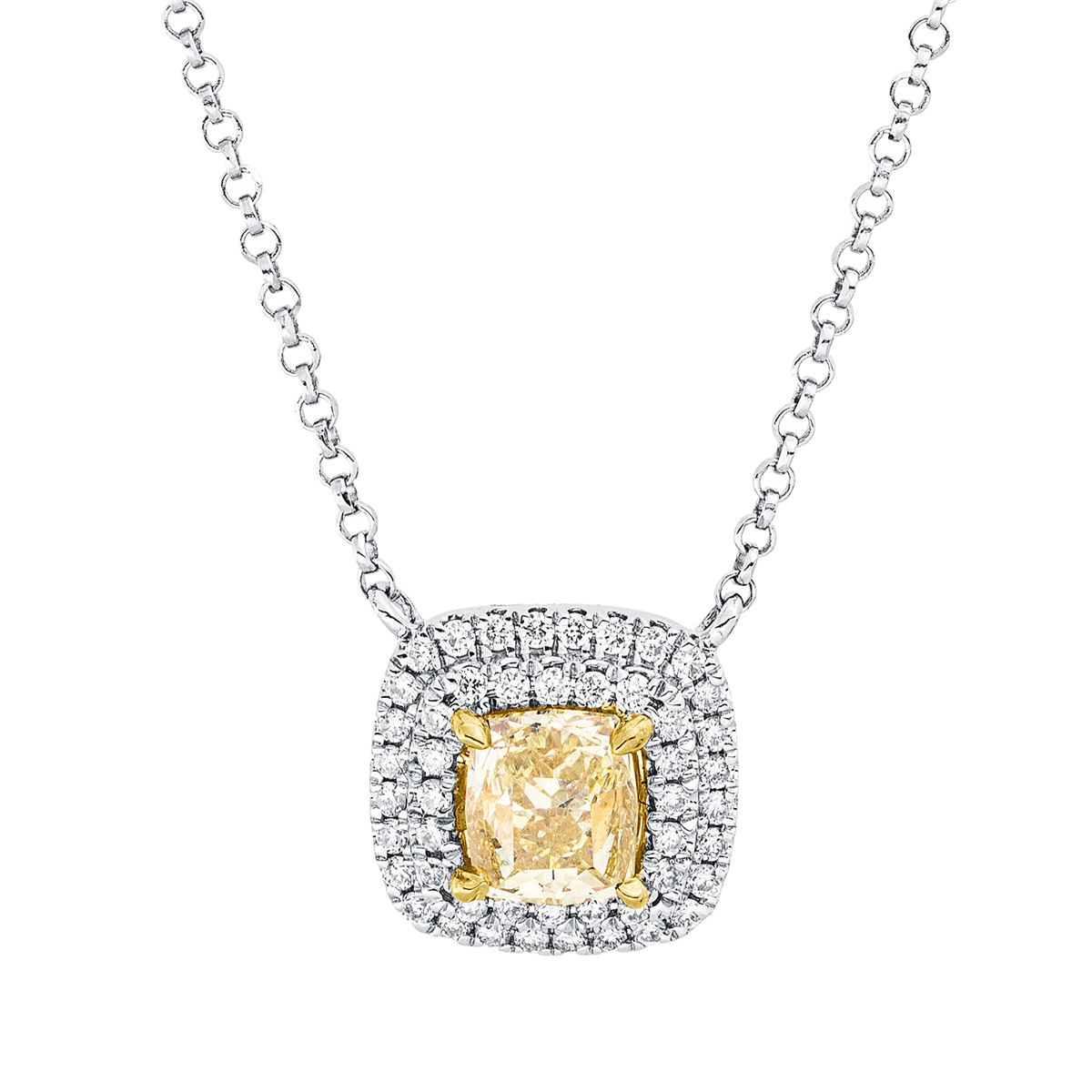 Farbiger Diamant Collier - 4Q669