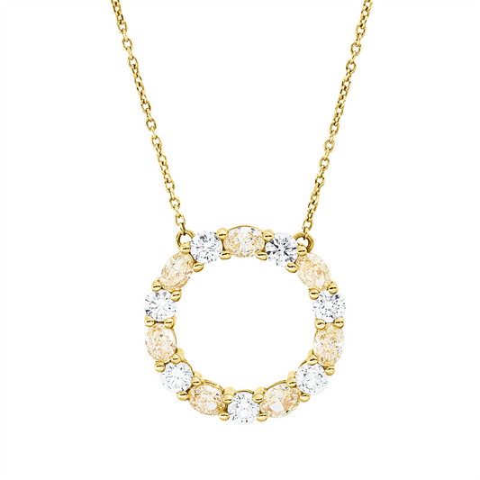 Farbiger Diamant Collier - 4Q691