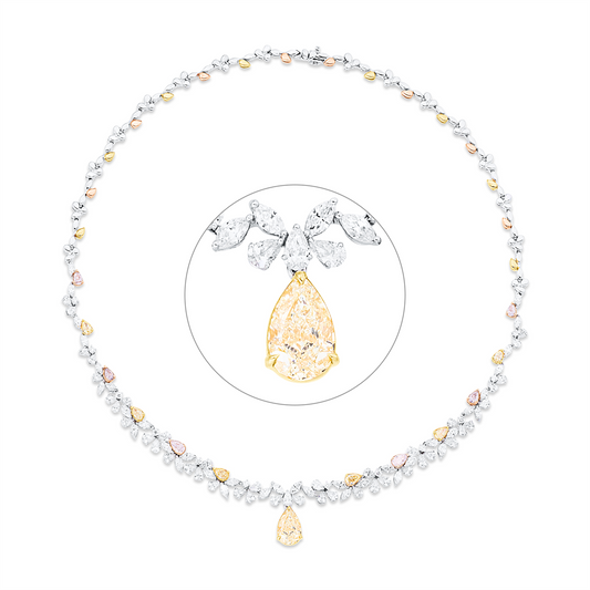 Farbiger Diamant Collier - 4Q709