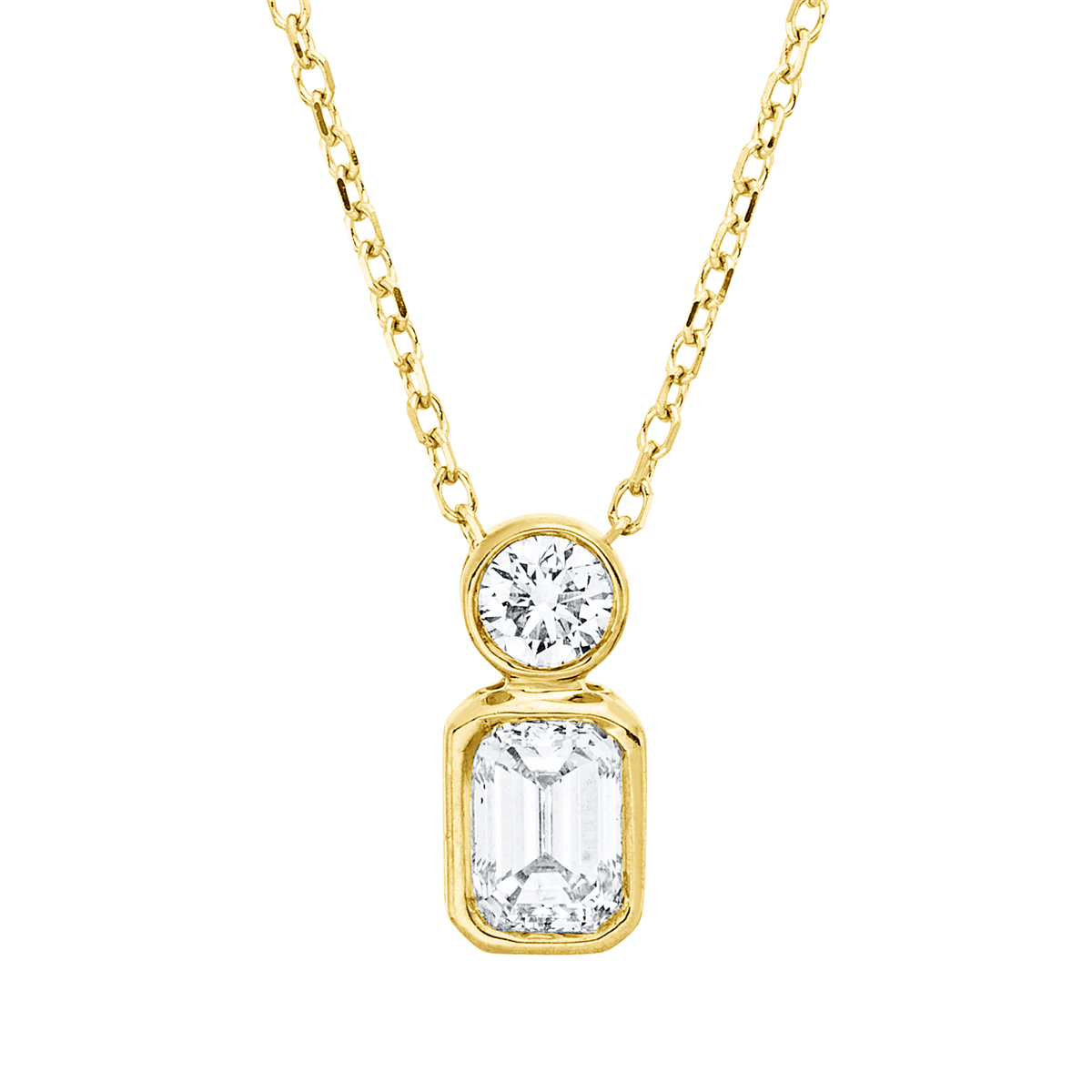 Solitaire mit Besatz Collier - 4Q831