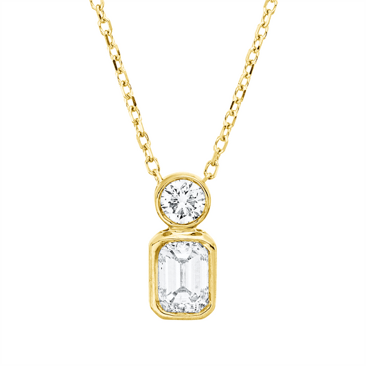Solitaire mit Besatz Collier - 4Q831