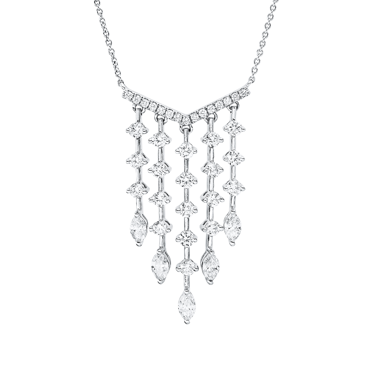 Mehrfachsteinbesatz Collier - 4R086