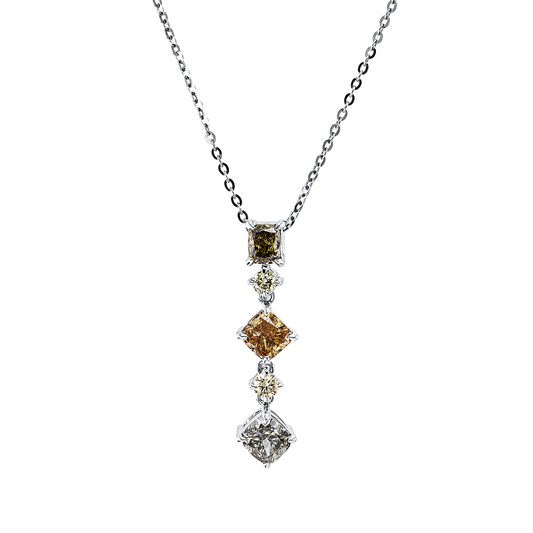 Farbiger Diamant Collier - 4R103