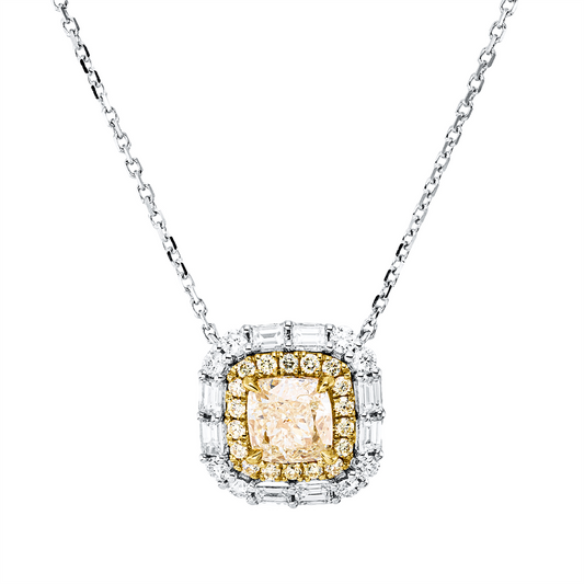 Farbiger Diamant Collier - 4R217