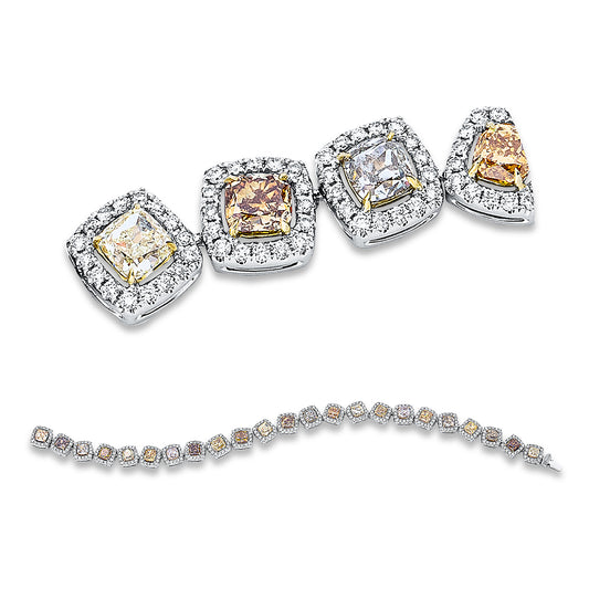 Farbiger Diamant Armband - 5E076