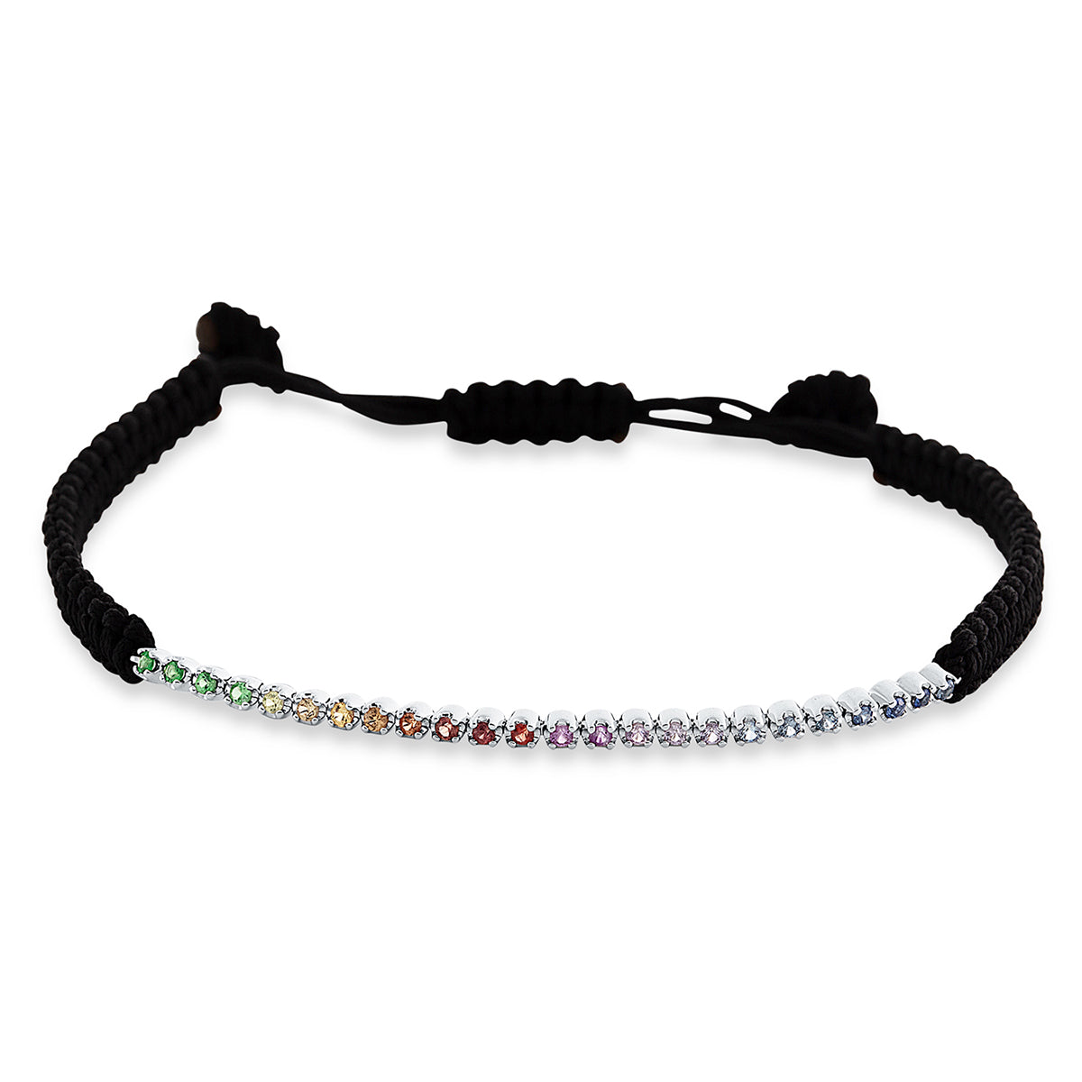 Leder- & Stoffband Armband - 5E329