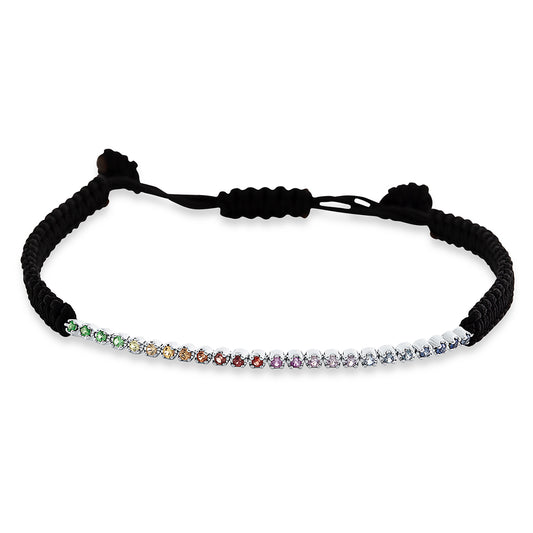 Leder- & Stoffband Armband - 5E329