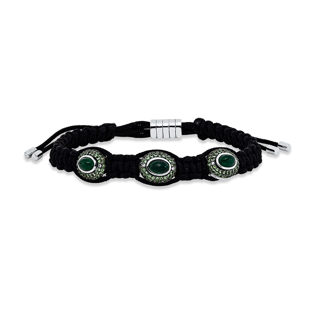Leder- & Stoffband Armband - 5G193