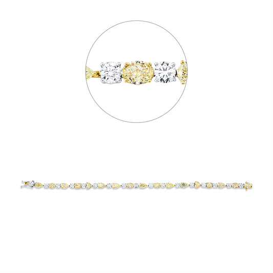 Farbiger Diamant Armband - 5G357