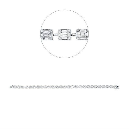 Baguette Illusion Armband - 5G634