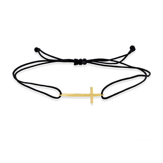 Leder- & Stoffband Armband - 5G639