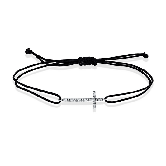 Leder- & Stoffband Armband - 5G671