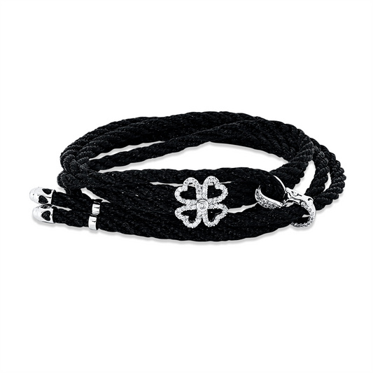 Leder- & Stoffband Armband - 5G719