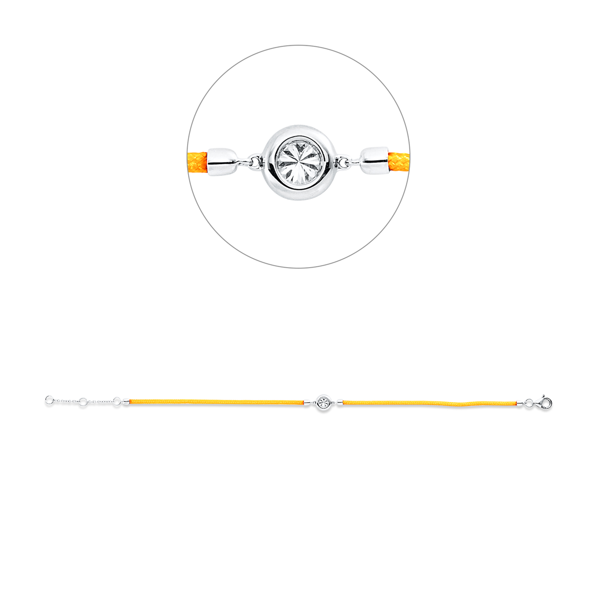 Leder- & Stoffband Armband - 5G754
