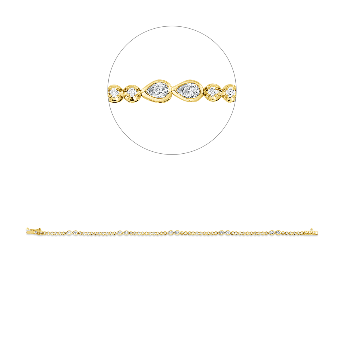 Mehrfachsteinbesatz Armband - 5G862