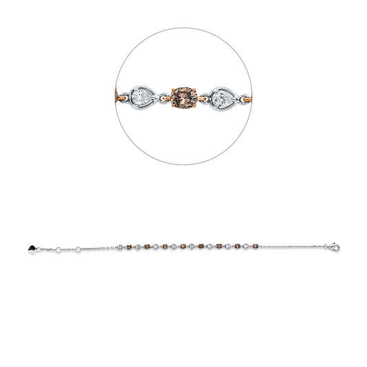 Farbiger Diamant Armband - 5G990