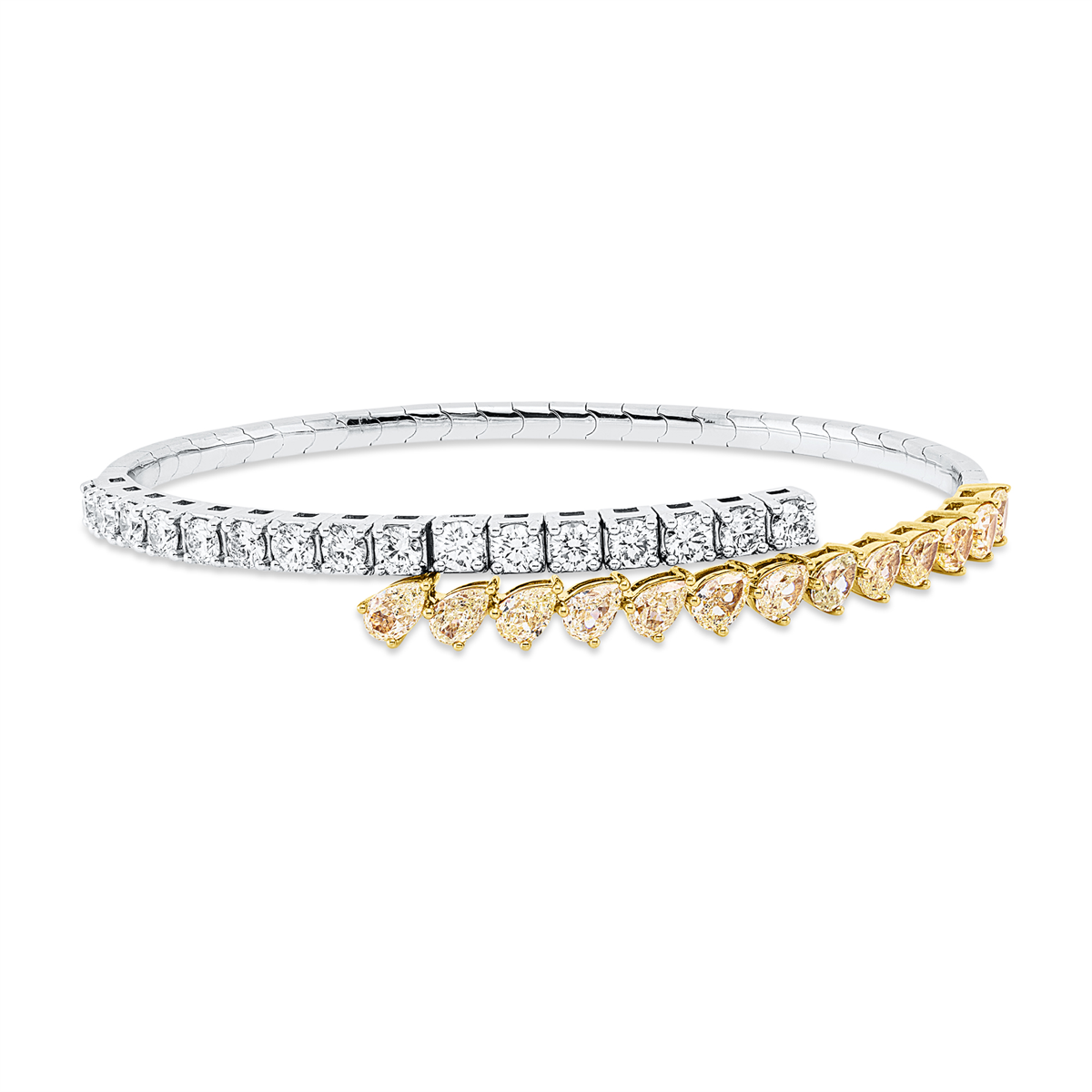 Farbiger Diamant Armreif - 6B346