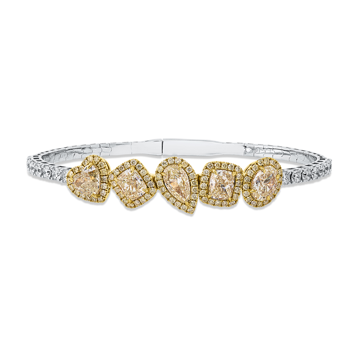 Farbiger Diamant Armreif - 6B534