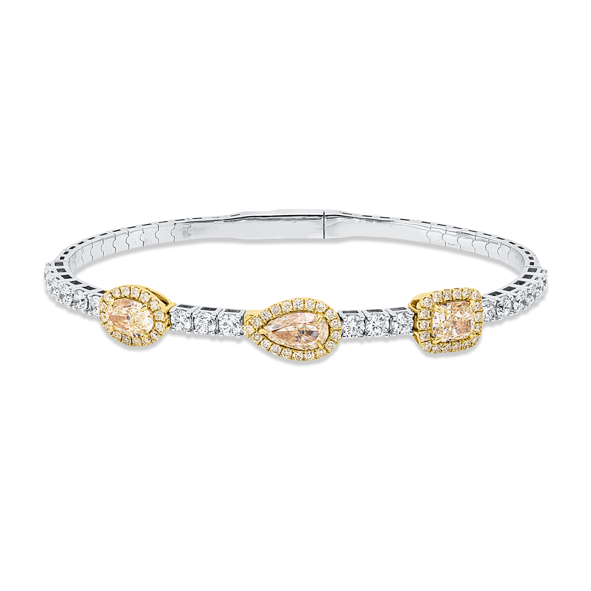 Farbiger Diamant Armreif - 6B535