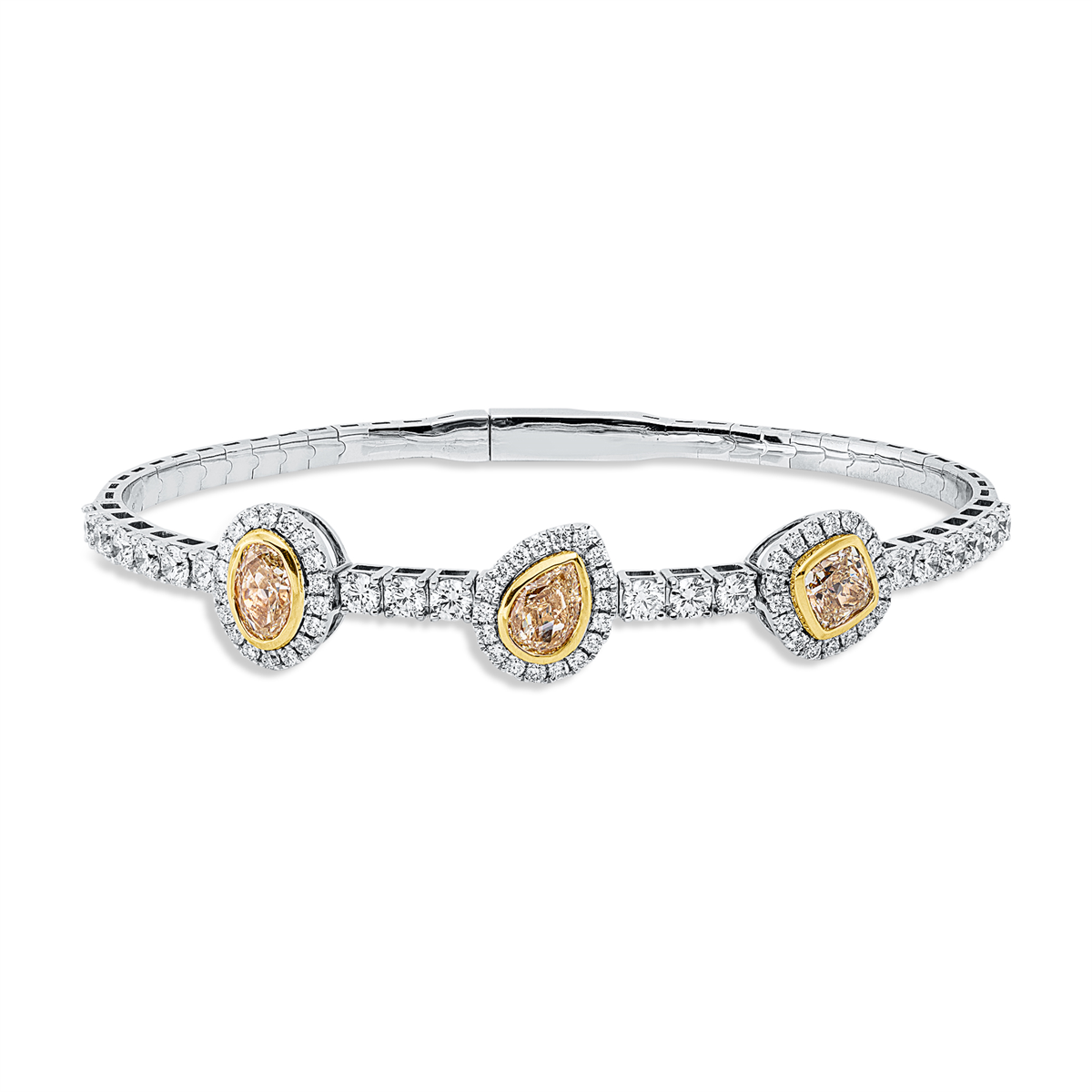 Farbiger Diamant Armreif - 6B536
