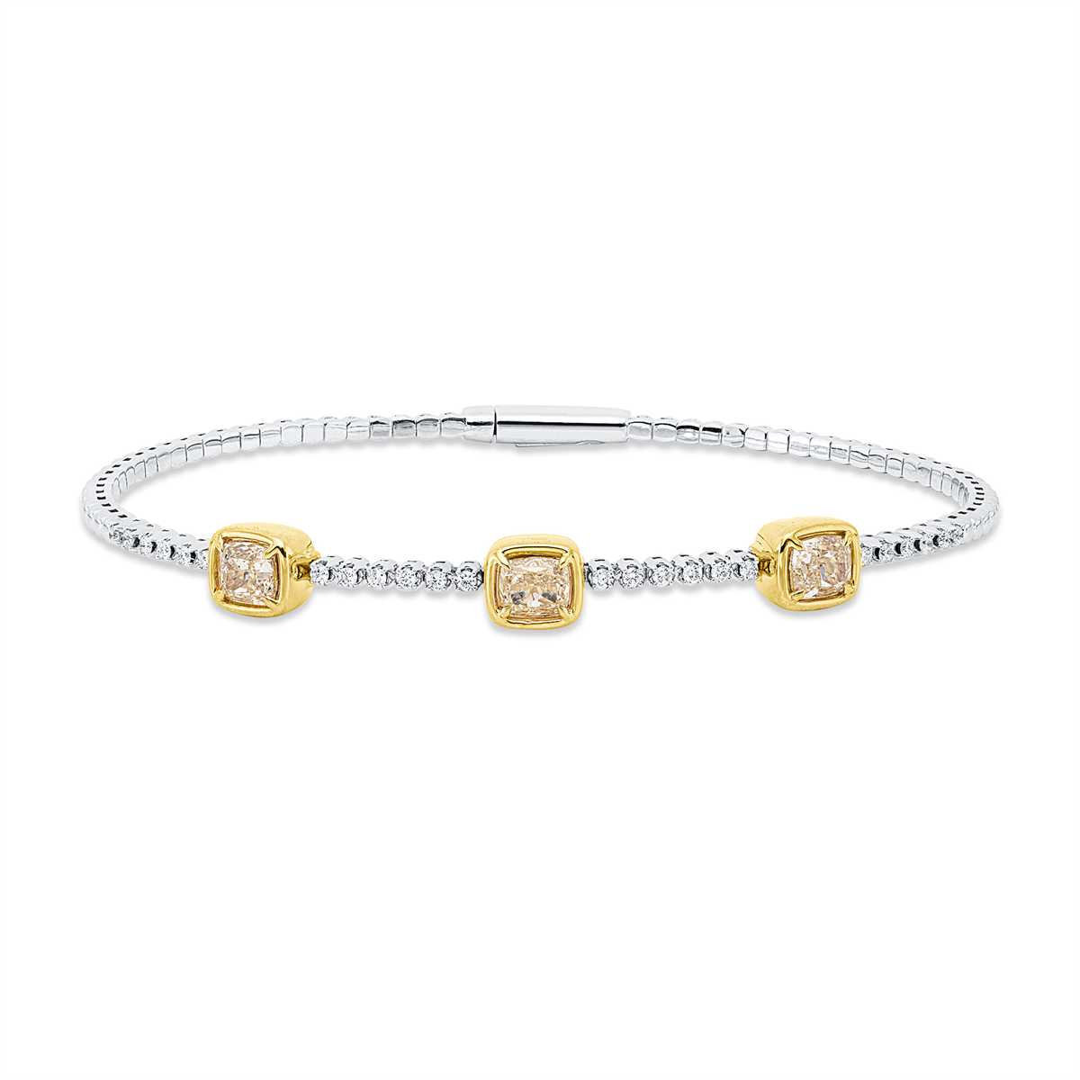 Farbiger Diamant Armreif - 6B628