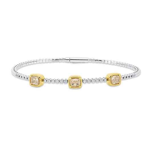 Farbiger Diamant Armreif - 6B628