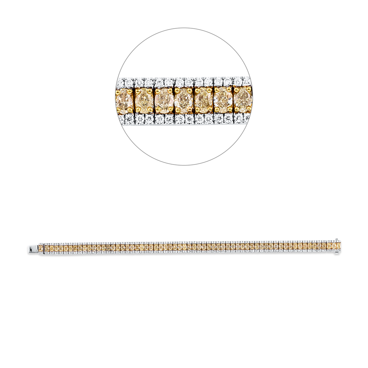 Farbiger Diamant Armreif - 6B654