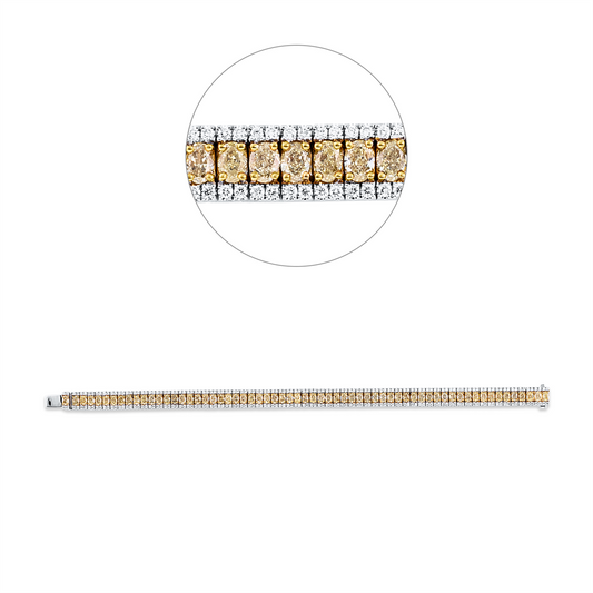 Farbiger Diamant Armreif - 6B654